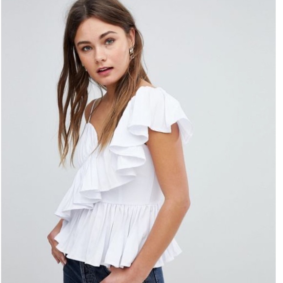 boohoo ruffle top